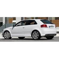 Audi A3 8P (05-08) 3-durvju aizmugurējā bampera difuzors, S3 look
